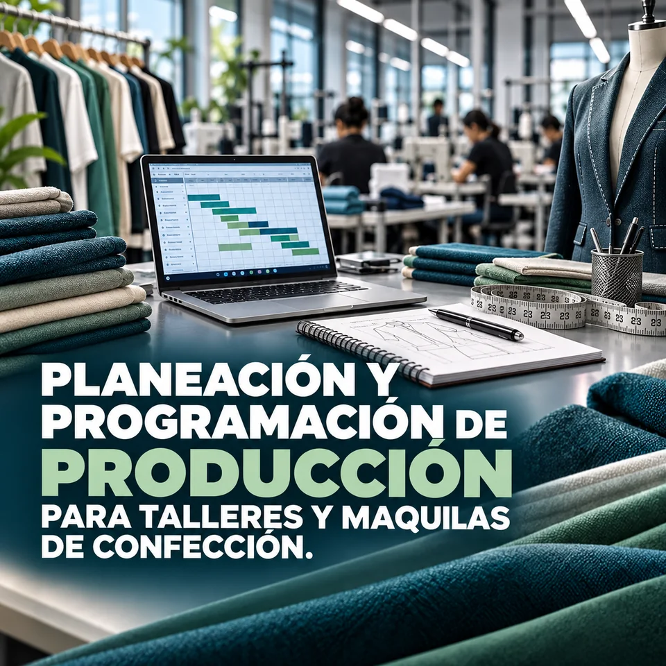 Mesa de planeación dentro de una planta de confección